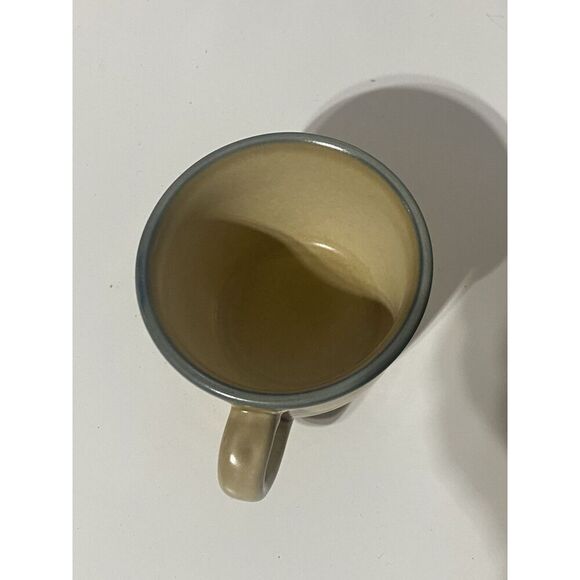 Pfaltzgraff Folk Art Stoneware Bowl Tan Blue Floral Primitive Country 6.25” - Picture 15 of 15